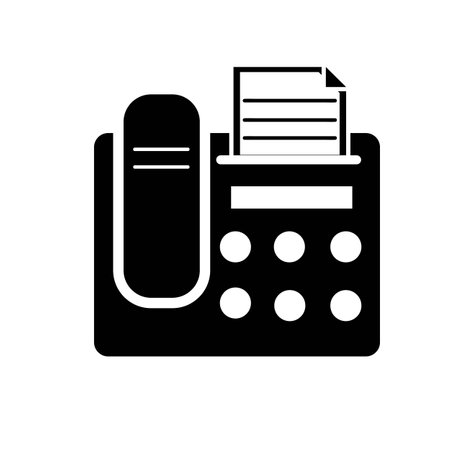 fax icon logo vector design templateのイラスト素材