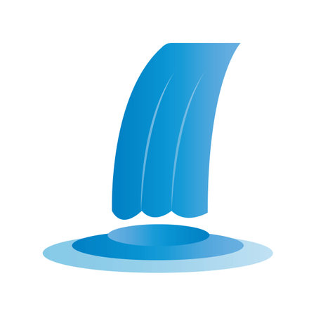 waterfall icon logo vector design templateのイラスト素材