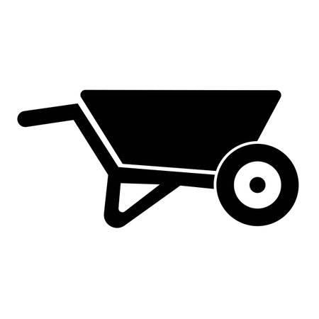 wheelbarrow icon logo vector design templateのイラスト素材