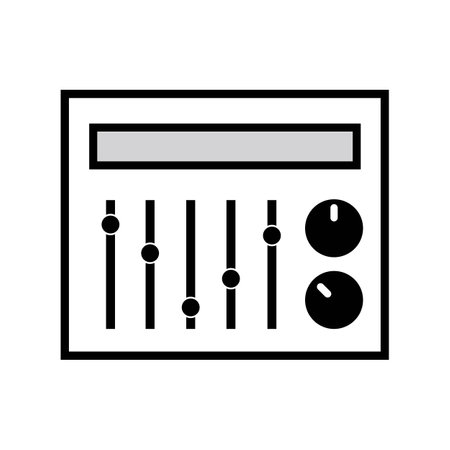 sound equalizer icon logo vector design templateのイラスト素材