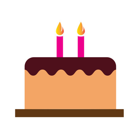 Birthday cake icon vector illustration design