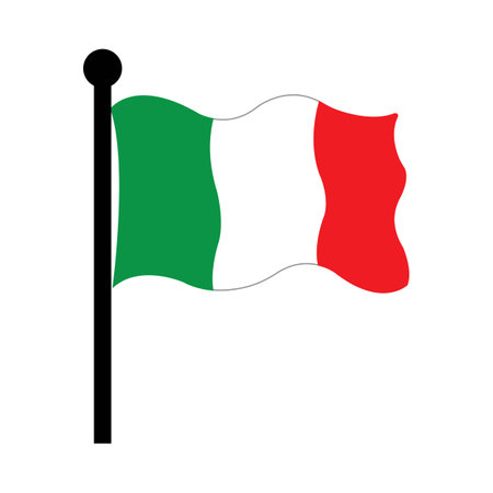 italian flag icon vector illustration designのイラスト素材