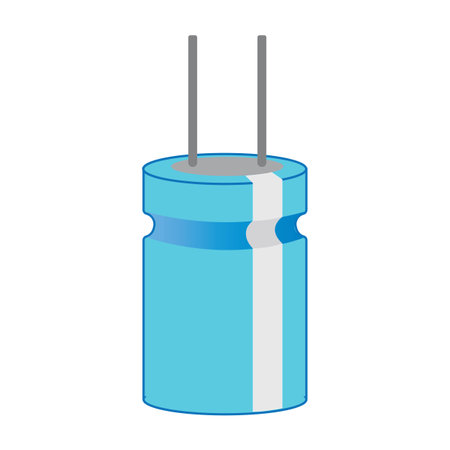 electrical capacitor icon vector illustrator designのイラスト素材
