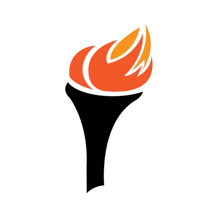 torch icon vector illustration design templateのイラスト素材