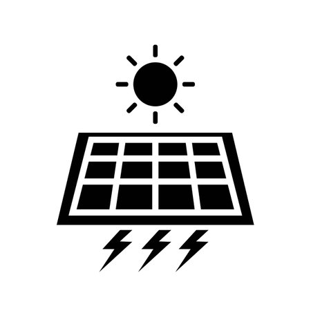 solar power panel icon vector illustration designのイラスト素材
