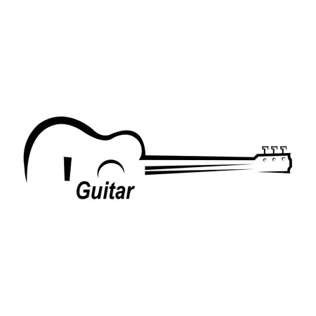 guitar icon vector illustration design templateのイラスト素材
