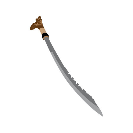 traditional weapon mandau icon vector illustration vector designのイラスト素材