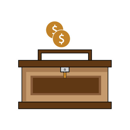 charity box icon illustration design templateのイラスト素材
