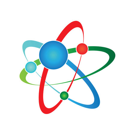atom icon illustration design template