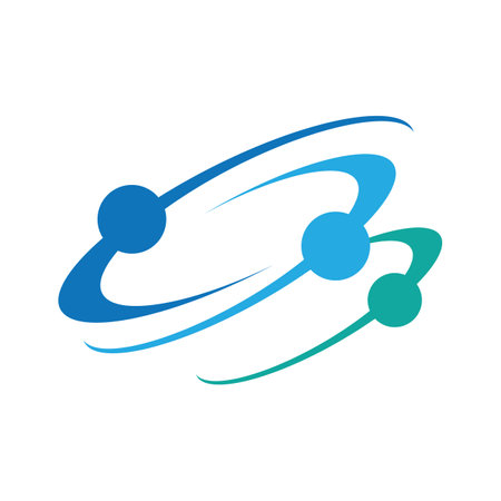 atom icon illustration design templateのイラスト素材