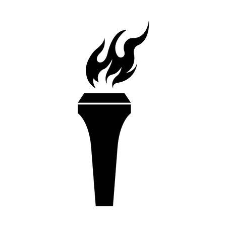 fire torch icon illustration design templateのイラスト素材