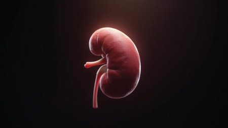 human kidney 3d renders realistic anatomy. human organ vector illustrationの素材
