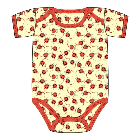 Vector fashion illustration clothes for newborn boy or girlのイラスト素材
