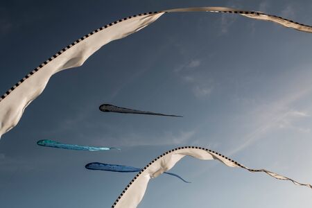Cervia, Italy - May 2, 2015: Some kites That Participated in the International Kite Festival in 2015 in Cervia.のeditorial素材