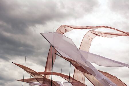 Cervia, Italy - May 2, 2015: Some kites That Participated in the International Kite Festival in 2015 in Cervia.のeditorial素材