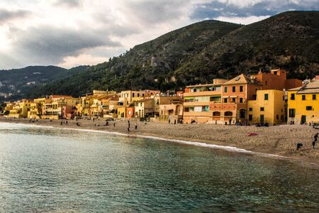 Varigotti. Small village and beautiful resort in Liguria, Italyのeditorial素材