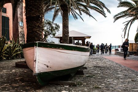 Varigotti. Small village and beautiful resort in Liguria, Italyのeditorial素材