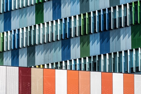 Milan - The area of Piazzale Maciachini includes a recent episode of the transformation of the historic industrial city: where Carlo Erba had its headquarters, the offices and laboratories, today we find a new central business district of offices with greの写真素材