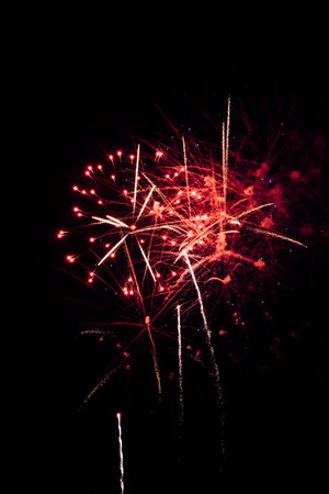 Colorful fireworks in the sky at nightの写真素材
