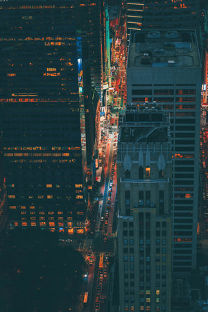 abstract urban city New York manhattan beautifulの写真素材