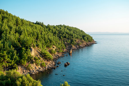 Beautiful landscape from Thassos, Greeceの写真素材