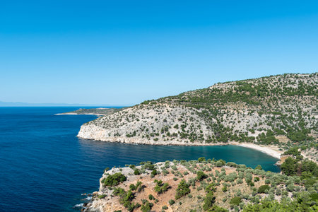 Beautiful landscape from Thassos, Greeceの写真素材
