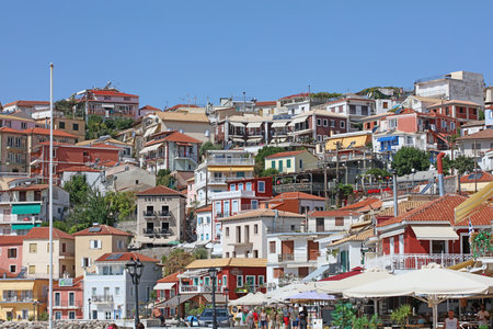 Parga city Greece beautiful old colorful building exploration traveling background high quality printsの写真素材