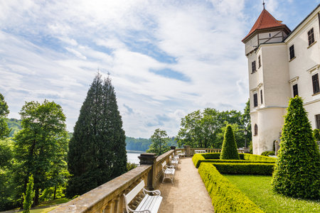 Medieval Konopiste castle and gardens - the residence of the Habsburg imperial family.のeditorial素材