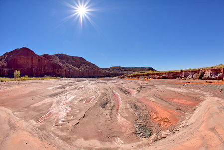 Sinking Sands in Petrified Forest AZの写真素材
