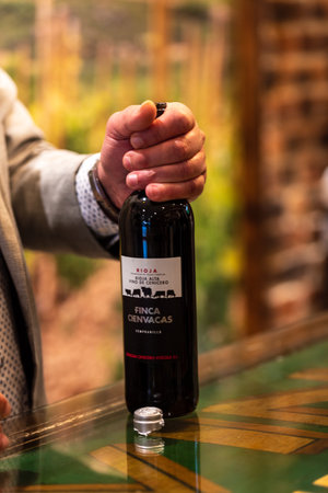 Tasting in a boutique Wine store in LogroÃ±o in the Rioja PDOのeditorial素材