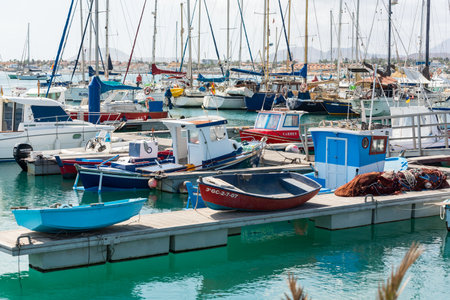 Port of Corralejo in Fuerteventura in Spain.のeditorial素材