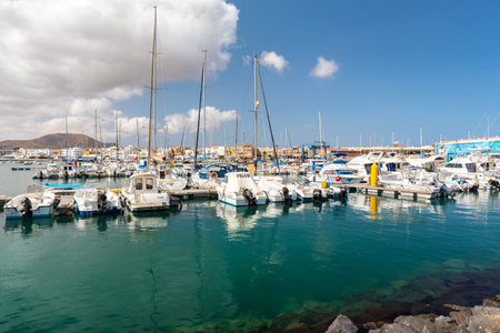 Port of Corralejo in Fuerteventura in Spain.のeditorial素材