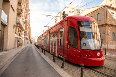 Metro of the city of Valencia capital of the Valencian Communityのeditorial素材