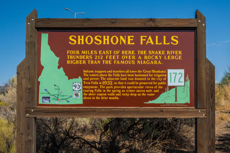 An entrance road going in Twin Falls, Idahoのeditorial素材