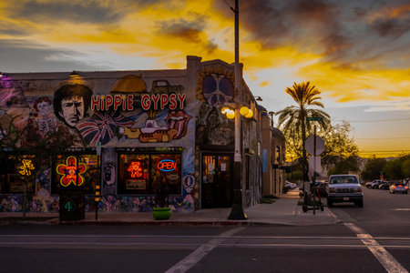 A pub and sandwich shop in Tucson, Arizonaのeditorial素材