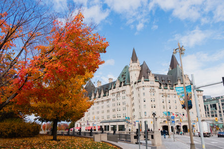 Chateau Laurier Downtown Ottawa, Ontario, Canadaのeditorial素材