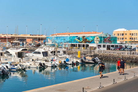 Port of Corralejo in Fuerteventura in Spain.のeditorial素材