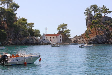 Parga city Greece beautiful old colorful building explorationのeditorial素材