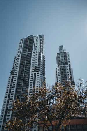 skyscrapers in downtown city miamiのeditorial素材