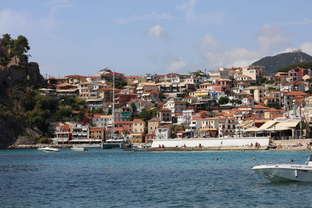 Parga city Greece beautiful old colorful building explorationのeditorial素材