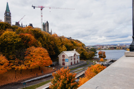 Rideau Locks Ottawa Ontario, Canadaのeditorial素材