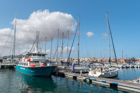 Port of Corralejo in Fuerteventura in Spain.のeditorial素材