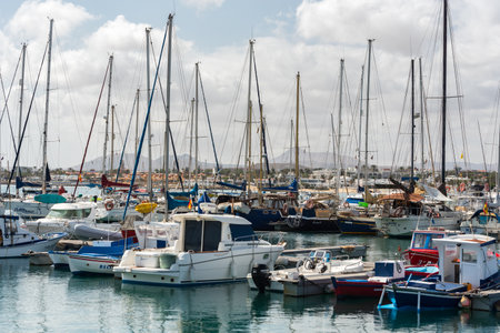 Port of Corralejo in Fuerteventura in Spain.のeditorial素材