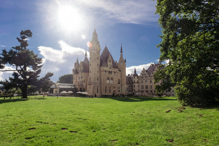 Palace in Poland (Moszna) in summerのeditorial素材