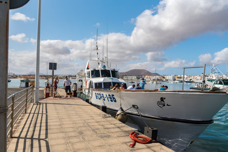 Port of Corralejo in Fuerteventura in Spain.のeditorial素材