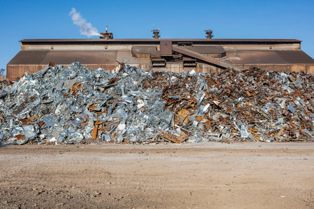 Scrap metal before used in steel millのeditorial素材