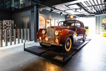 Bentley Mk.VI - Classic retro car. Riga motor museumのeditorial素材