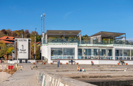 Embankment of Lanzheron beach in Odessa, Ukraineのeditorial素材