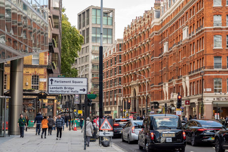 Victoria Street in the center of Londonのeditorial素材