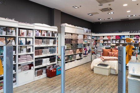 Home accessories and household products in a shopping centerのeditorial素材